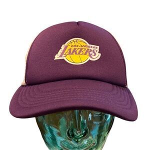 Lakers Mesh Trucker SnapBack Old School Retro Cap Hat Adult